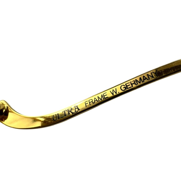 Rare ULTRA Zanadu Designer Gold Cat Eye Glasses Classic Clear Frames 59 18 NOS main image 5